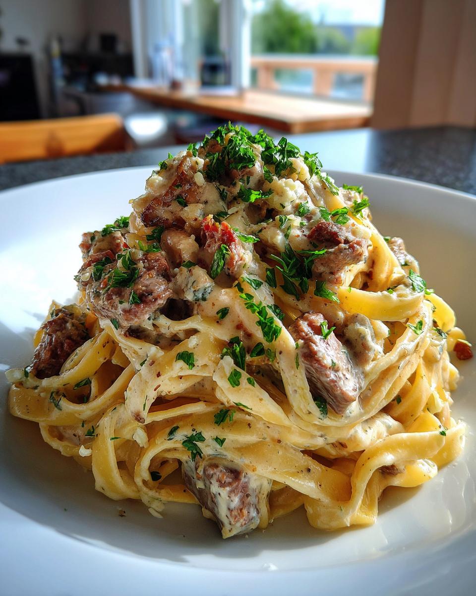Steak Gorgonzola Alfredo Recipe - detail 1