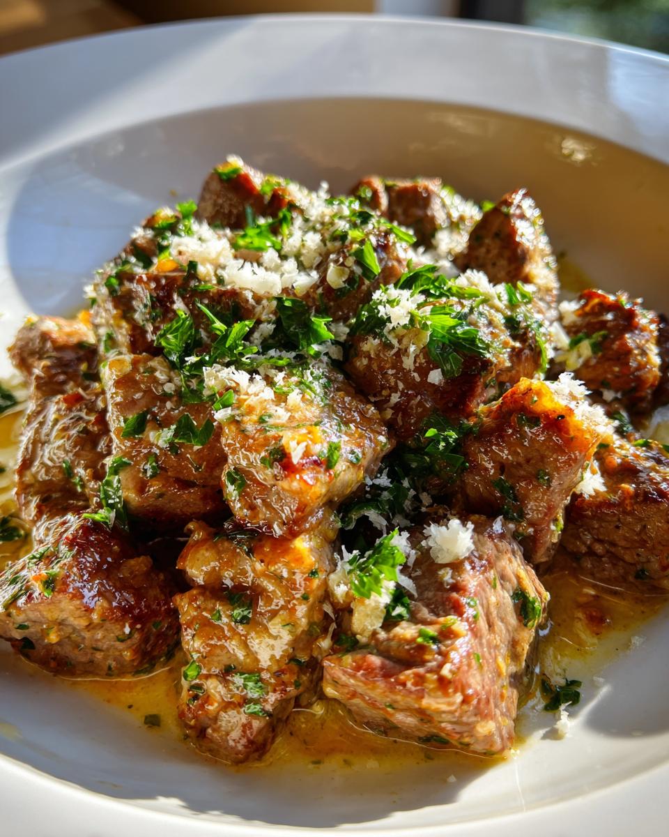 Stukken Vlees in Knoflookboter Saus met Parmezaanroom - detail 1