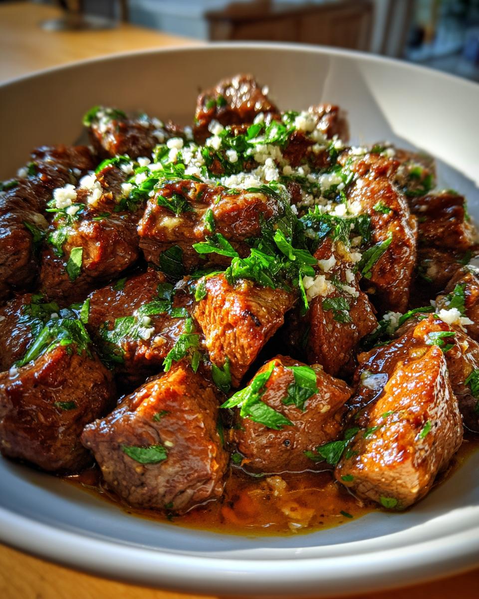 Stukken Vlees in Knoflookboter Saus met Parmezaanroom - detail 2