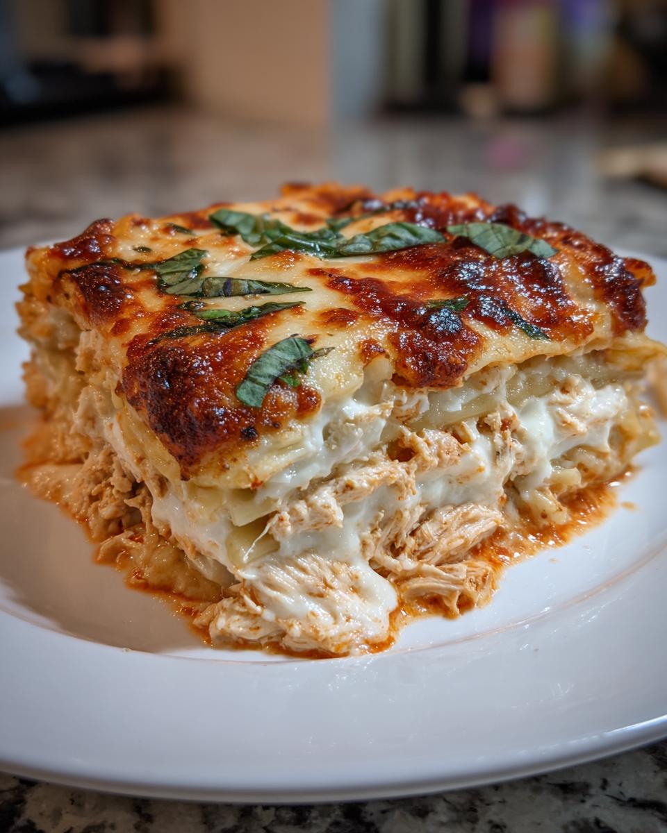 White Cheese Chicken Lasagna Recipe - detail 1