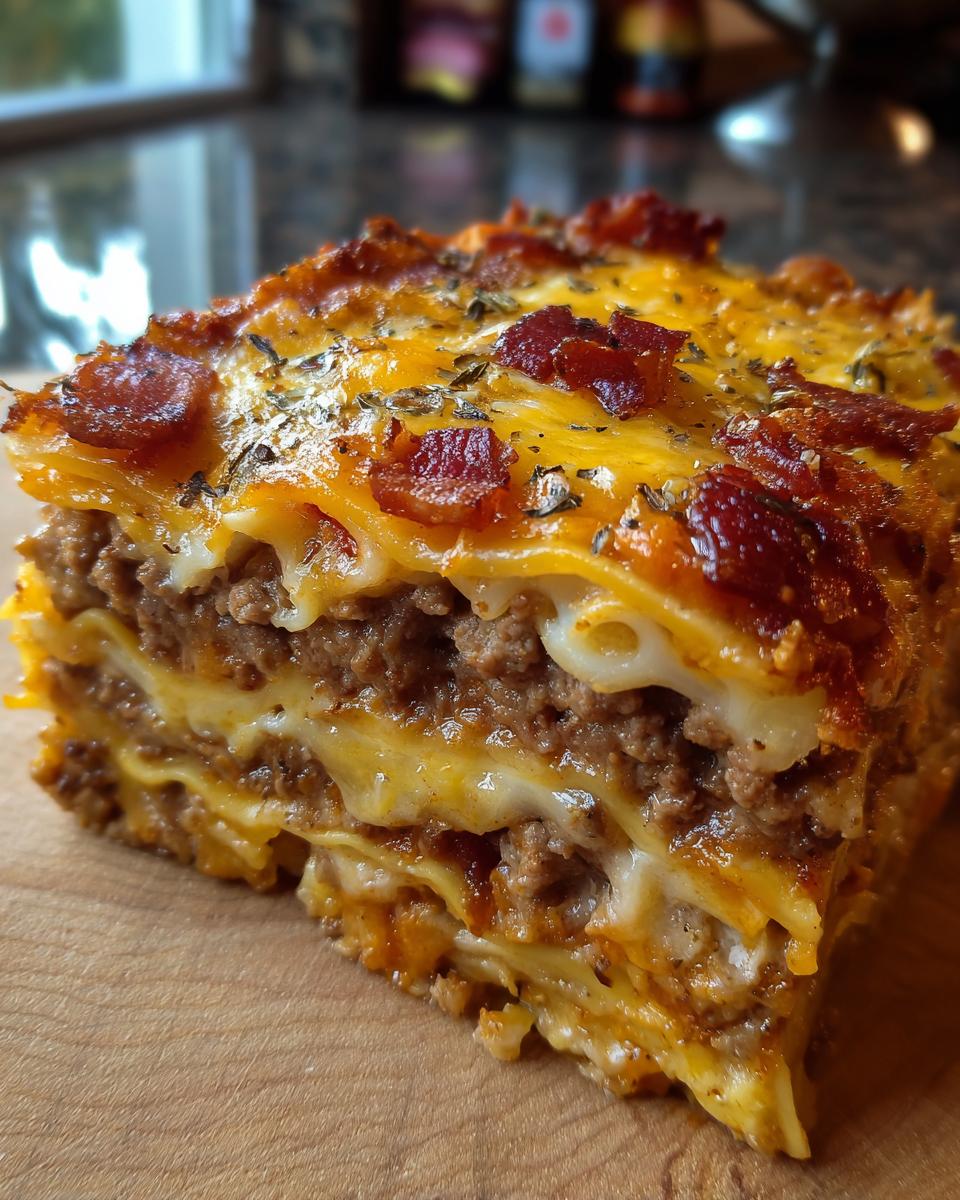 Bacon Cheeseburger Sheet Lasagna - detail 3