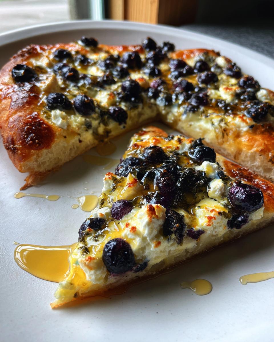 Blueberry Feta Flatbread with Hot Honey - detail 1