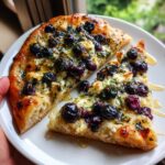 Blueberry Feta Flatbread with Hot Honey