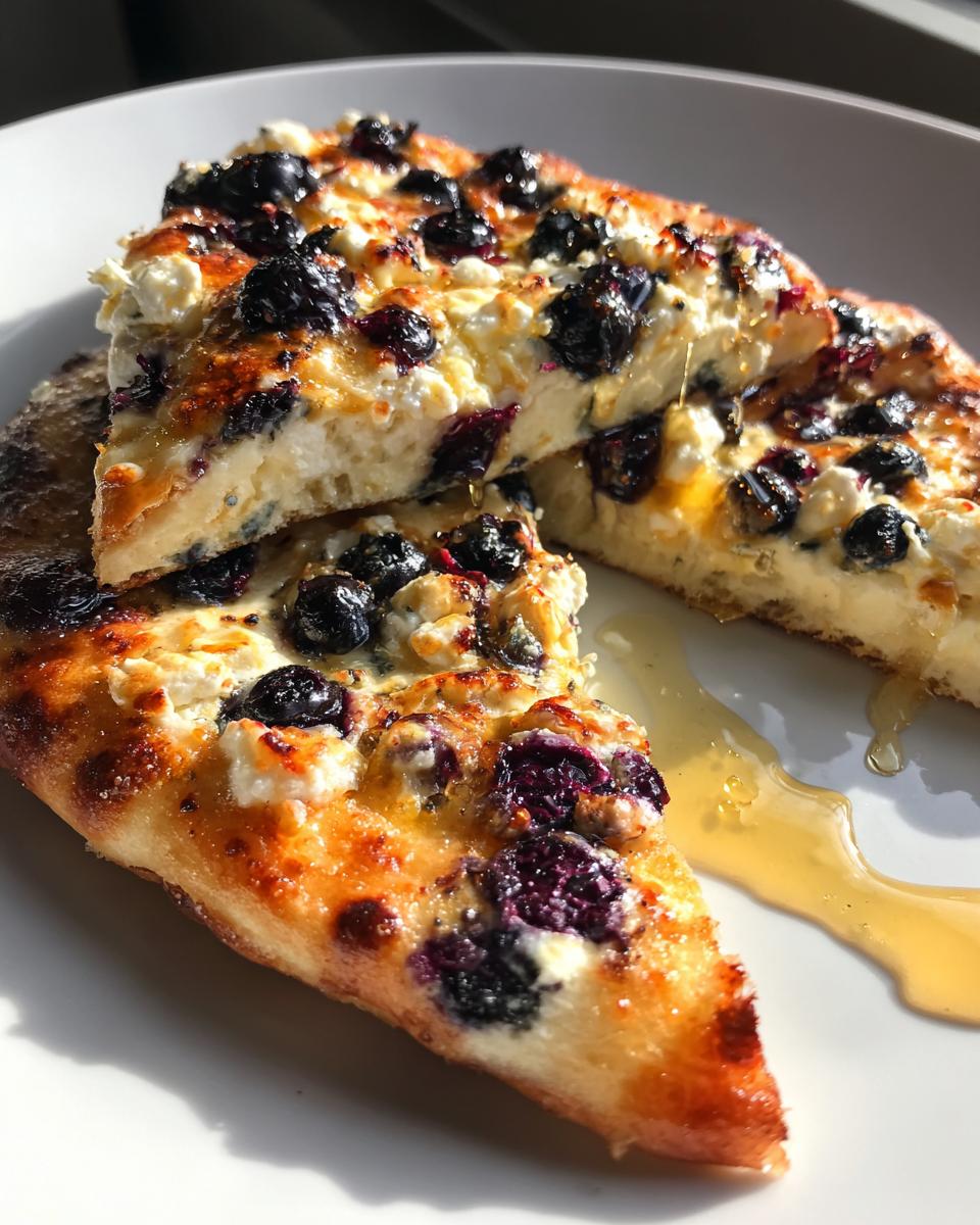 Blueberry Feta Flatbread with Hot Honey - detail 3