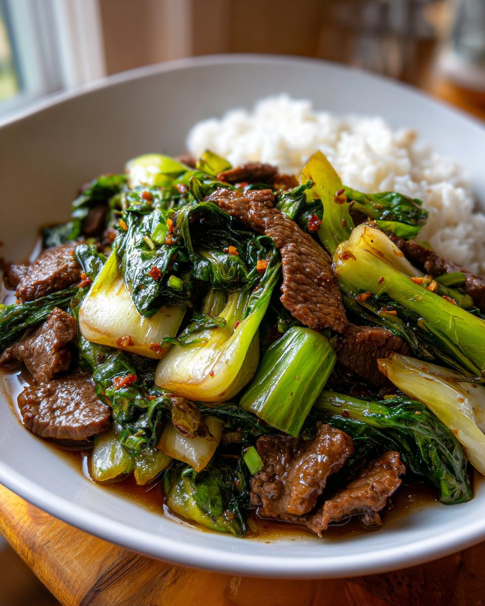 Bok Choy and Beef Stir-fry - detail 3
