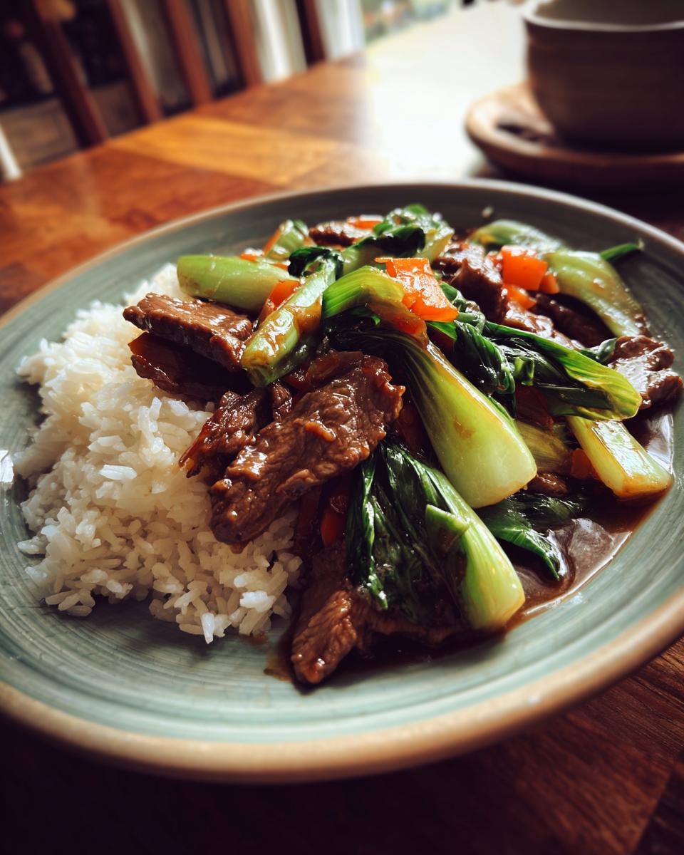 Bok Choy and Beef Stir-fry - detail 5
