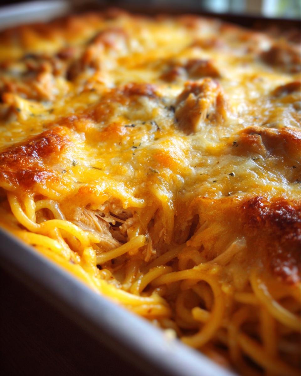 Cheesy Chicken Spaghetti Bake - detail 1