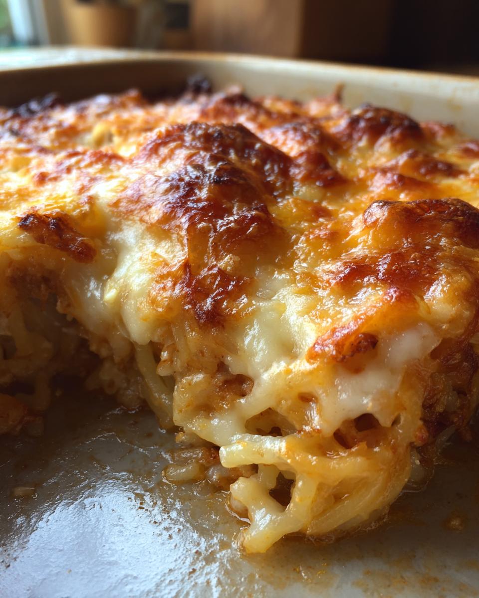 Cheesy Chicken Spaghetti Bake - detail 2