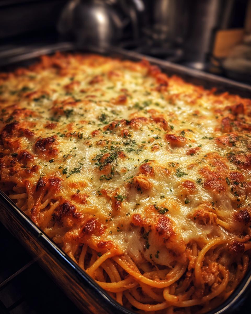 Cheesy Chicken Spaghetti Bake - detail 4