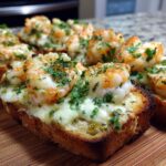 Cheesy Garlic Shrimp Bread