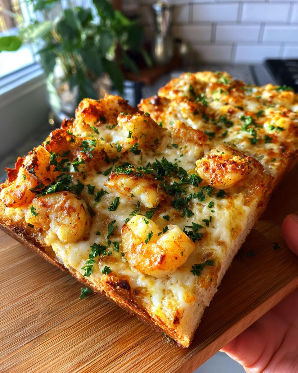 Cheesy Garlic Shrimp Bread - detail 3