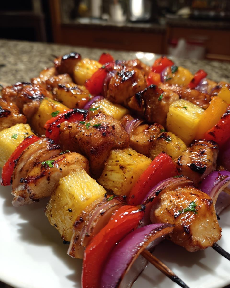 Chicken and Pineapple Skewers - detail 1