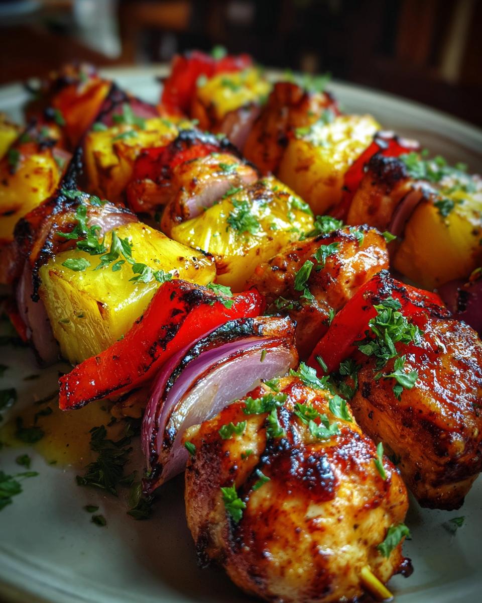 Chicken and Pineapple Skewers - detail 2