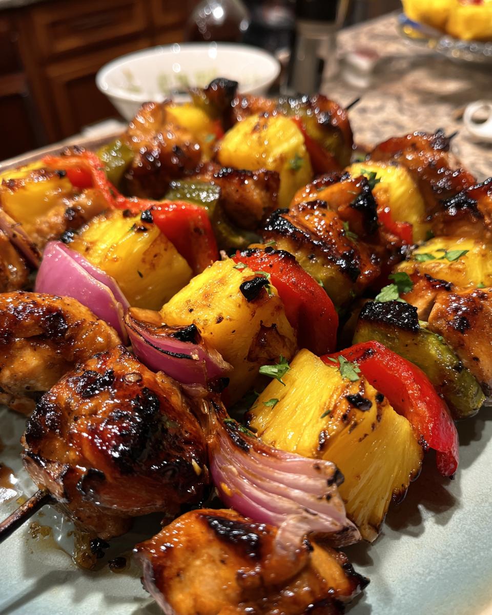 Chicken and Pineapple Skewers - detail 3