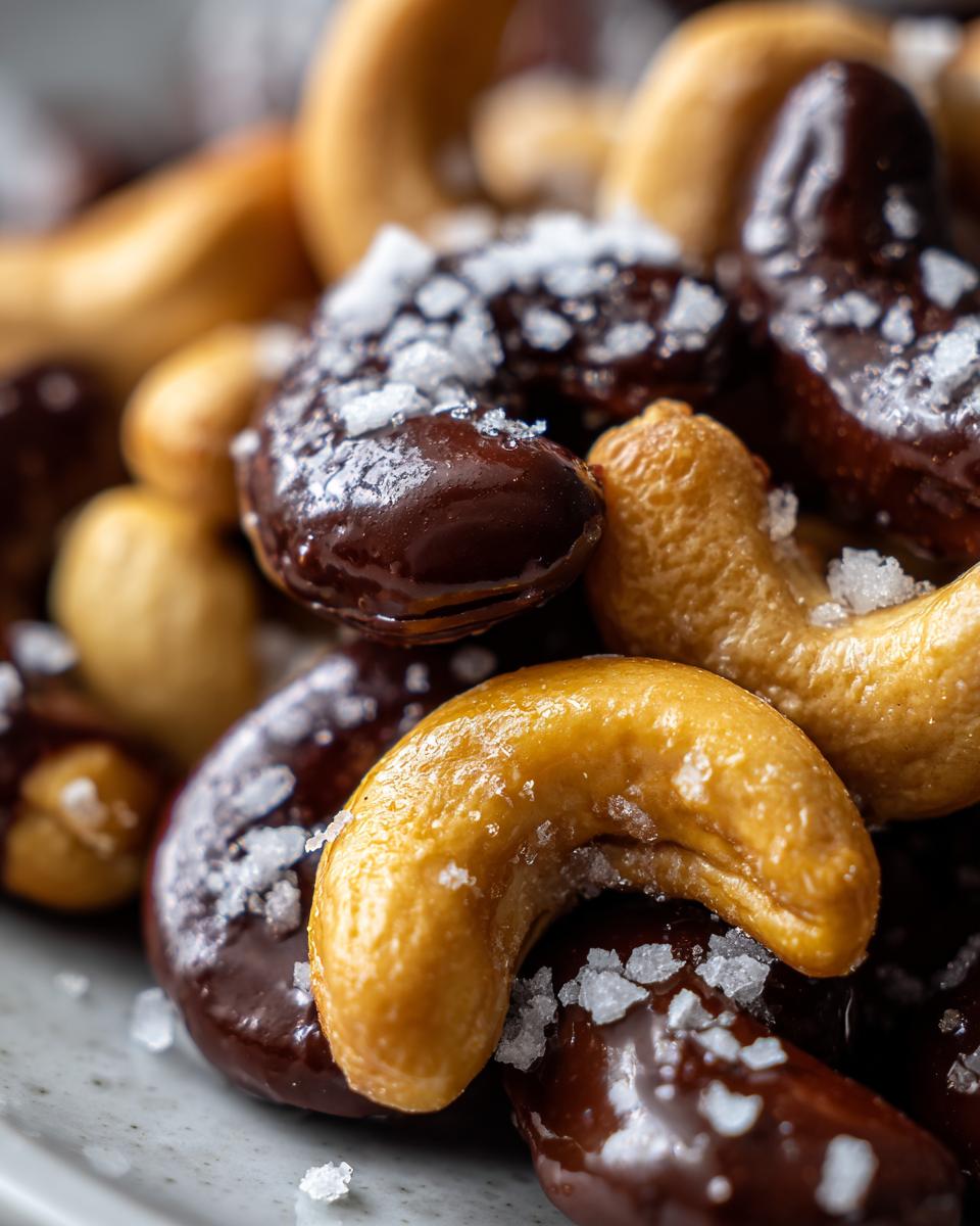 Chocolate-Covered Cashews with Sea Salt - detail 1