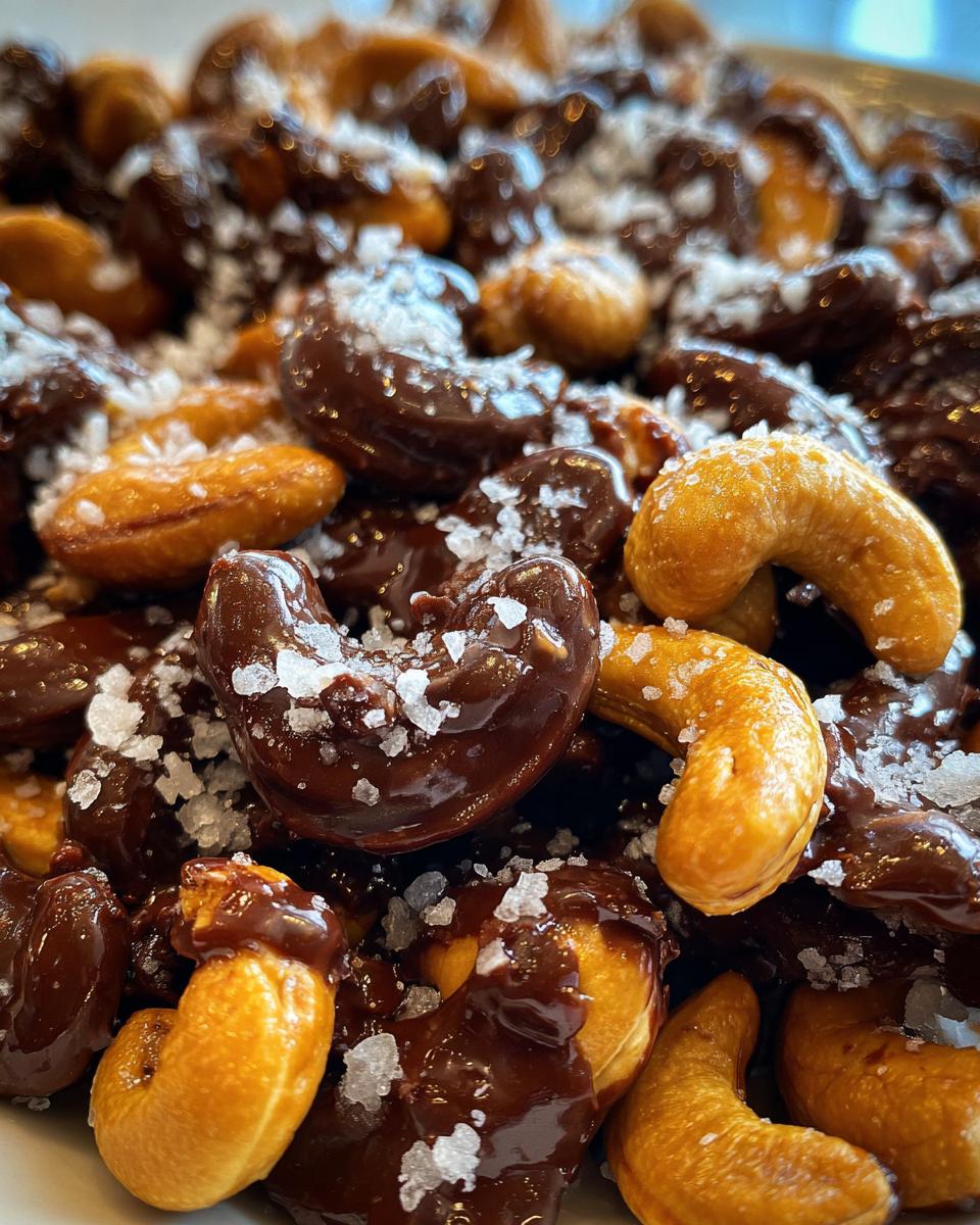 Chocolate-Covered Cashews with Sea Salt - detail 2