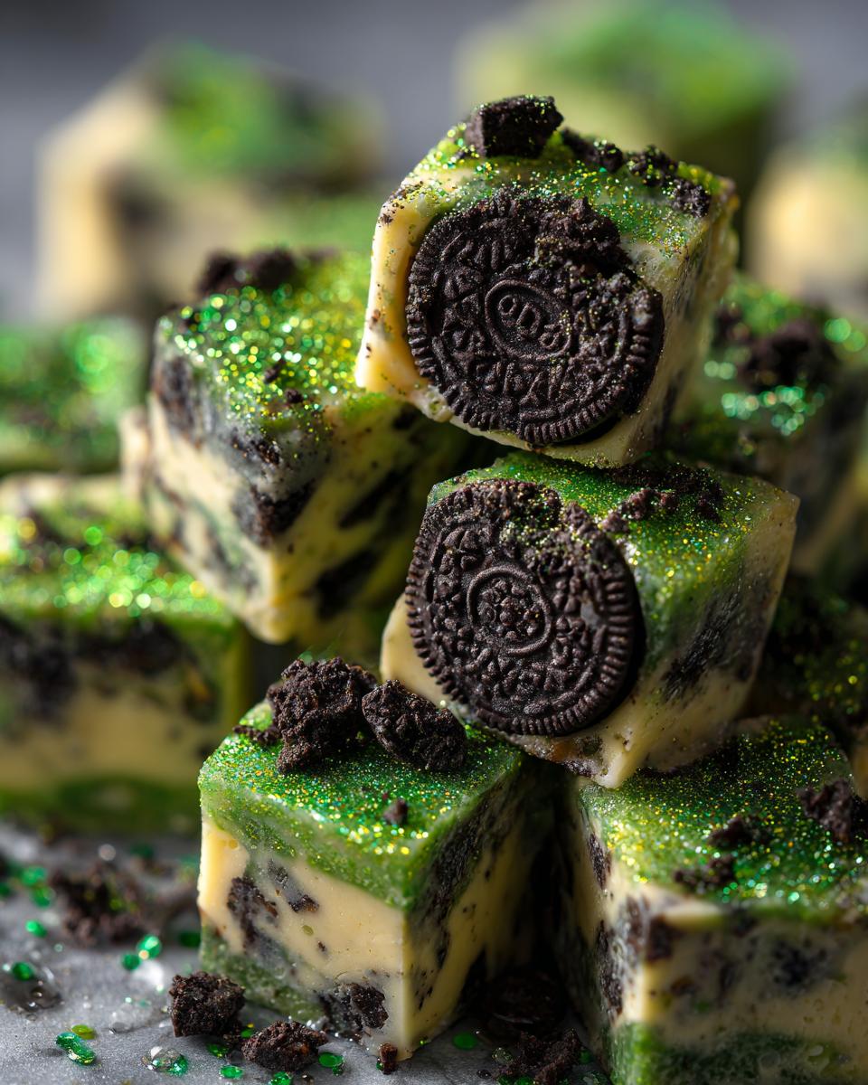 Christmas Mint Oreo Fudge - detail 2