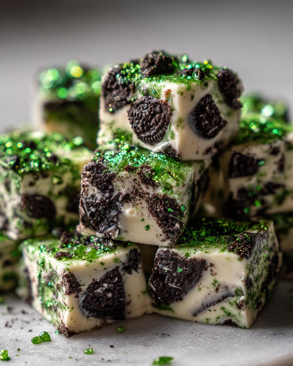 Christmas Mint Oreo Fudge - detail 4