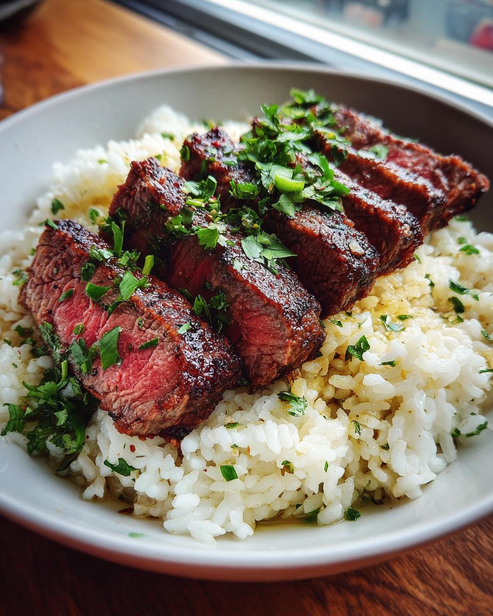Cilantro Lime Steak and Garlic Rice Bowls - detail 2