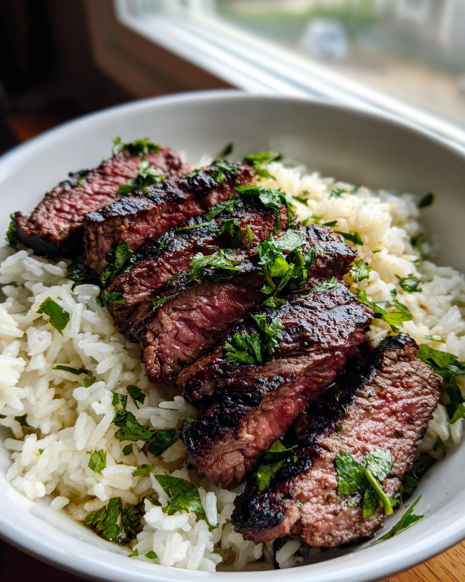 Cilantro Lime Steak and Garlic Rice Bowls - detail 3