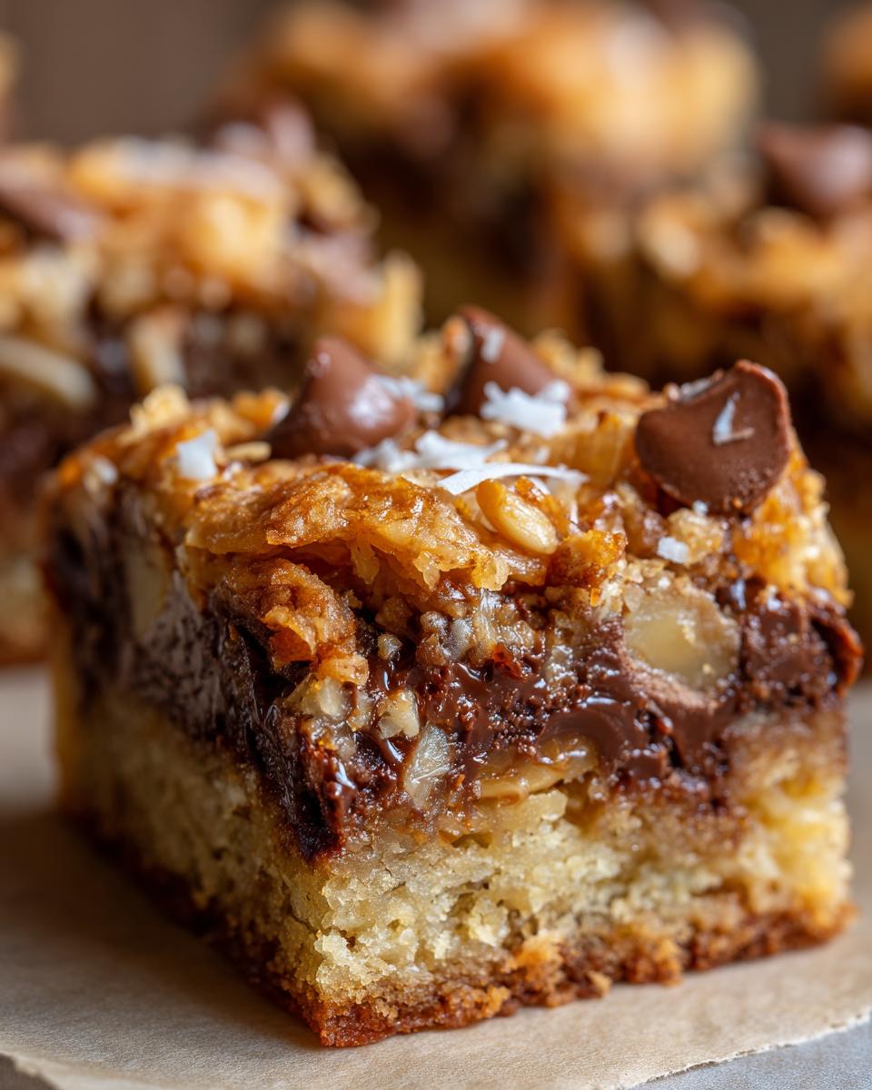 Coconut Toffee Chocolate Chip Cookie Bars for Christmas - detail 3