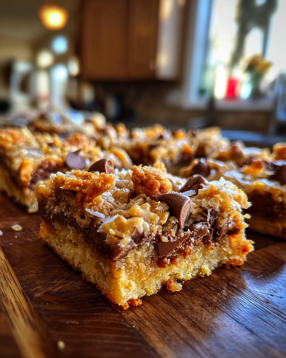 Coconut Toffee Chocolate Chip Cookie Bars for Christmas - detail 4