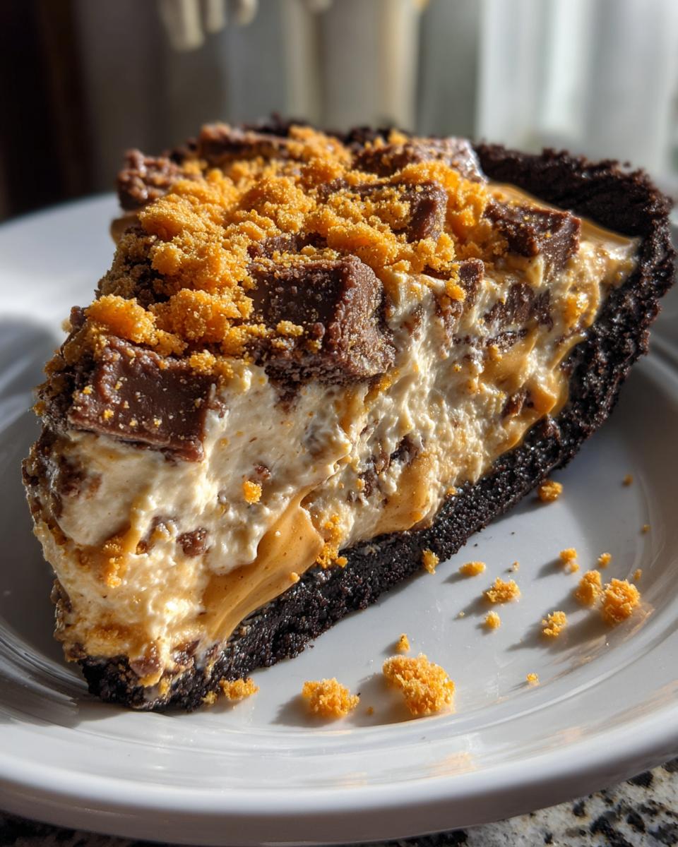 Creamy Butterfinger Pie - detail 1