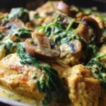 Creamy Chicken with Spinach and Mushrooms