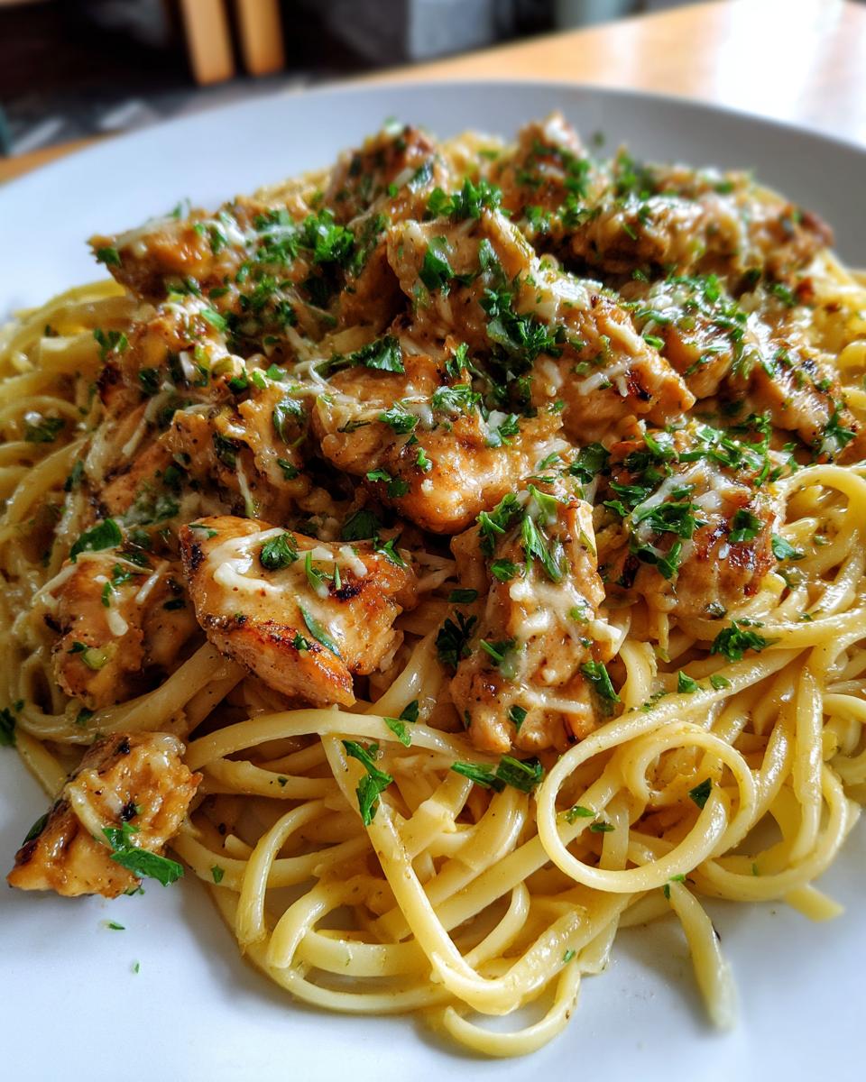 Creamy Garlic Parmesan Chicken with Cheesy Linguine - detail 3