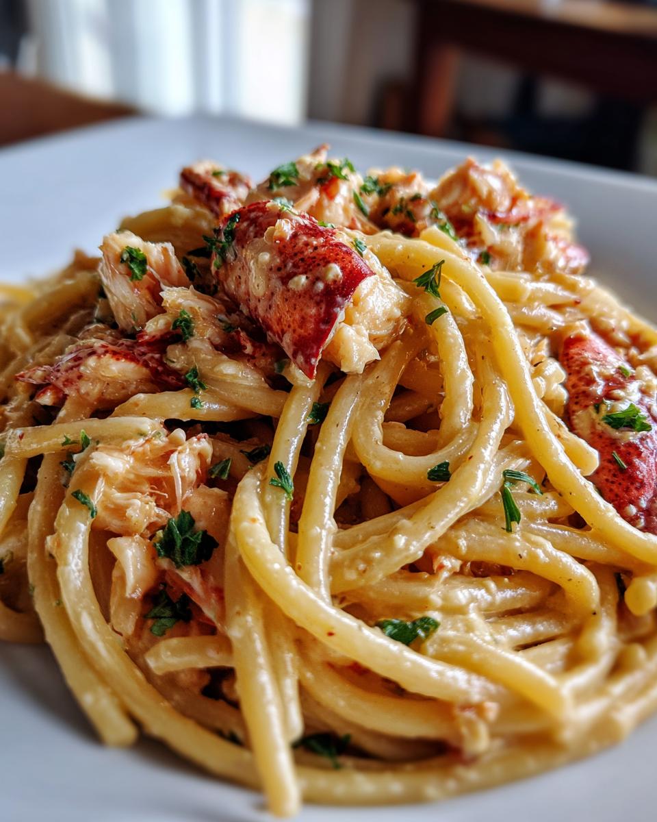 Creamy Lobster Spaghetti for Christmas - detail 1