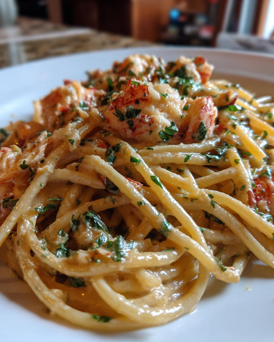 Creamy Lobster Spaghetti for Christmas - detail 3
