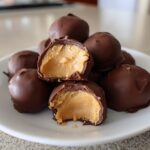 Creamy Peanut Butter Balls with Chocolate Coating