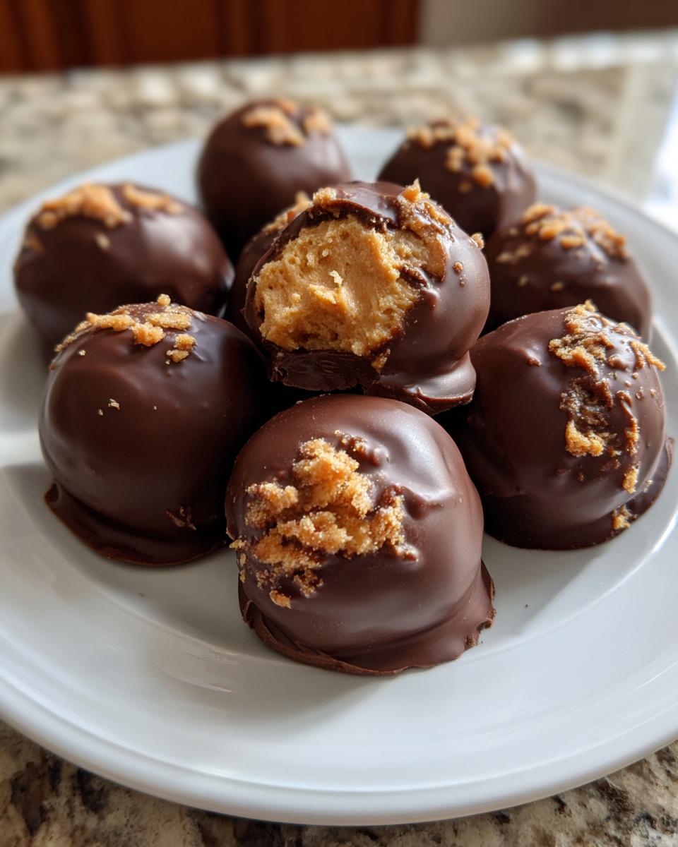 Creamy Peanut Butter Balls with Chocolate Coating - detail 4