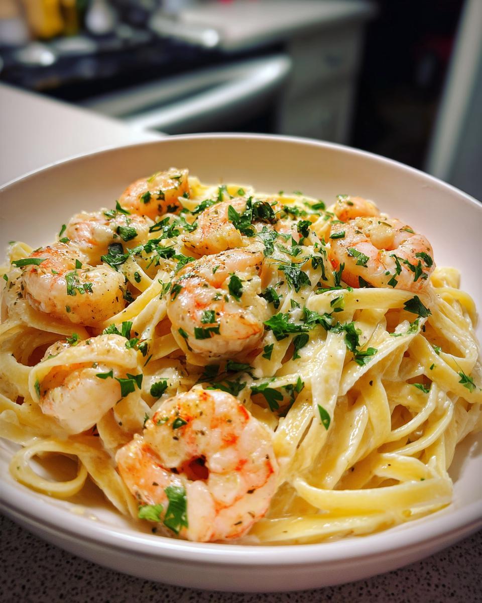 Creamy Shrimp Linguine - detail 1