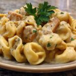 Creamy Velveeta Chicken Tortellini with Garlic Cheese Sauce