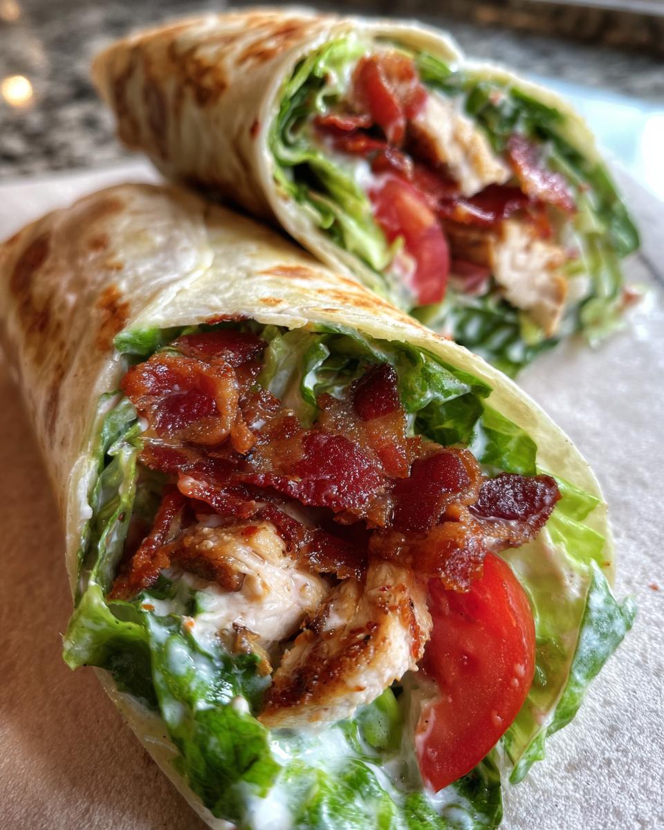 Crispy Bacon Chicken Ranch Wraps - detail 1