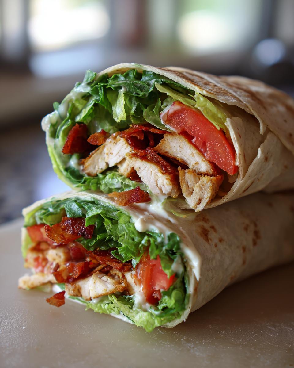 Crispy Bacon Chicken Ranch Wraps - detail 2