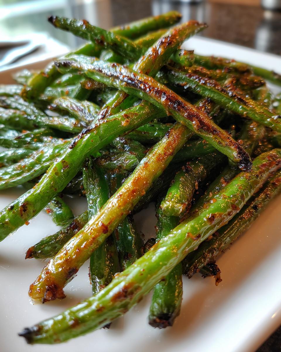 Crispy Crunchy Roasted Green Beans - detail 2