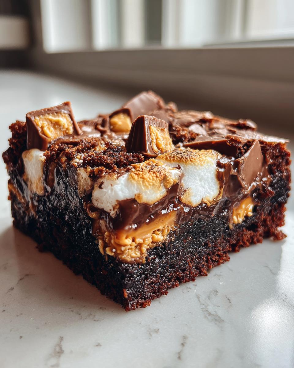 Decadent Reese's Marshmallow Brownies - detail 4