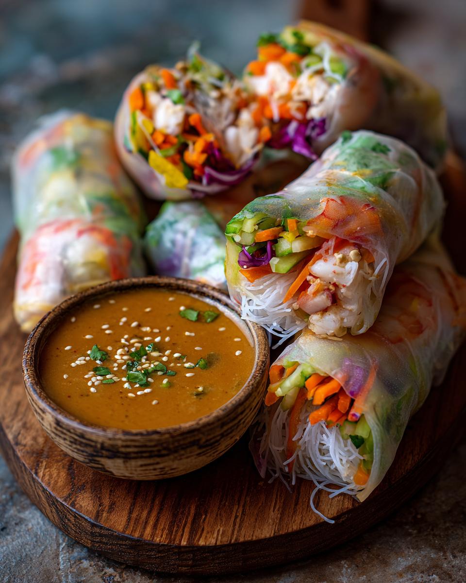Fresh Spring Rolls with Peanut Sauce - detail 3