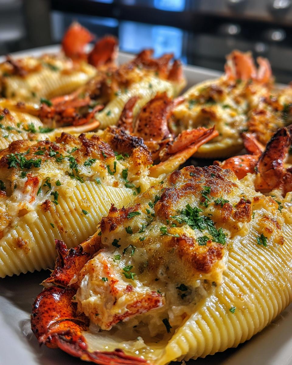 Garlic Butter Lobster Stuffed Shells for Christmas - detail 3