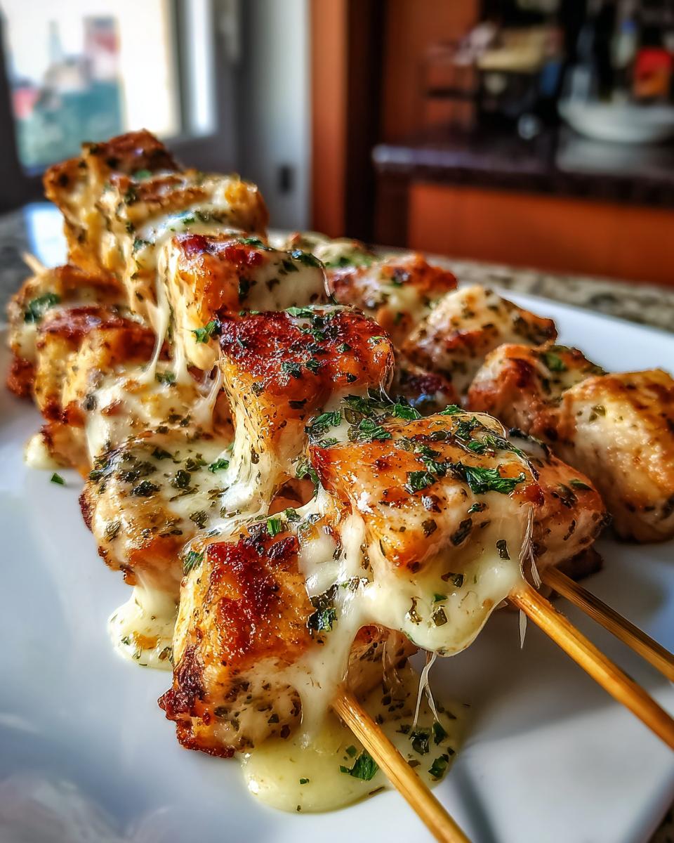 Garlic Mozzarella Chicken Bomb Skewers - detail 3