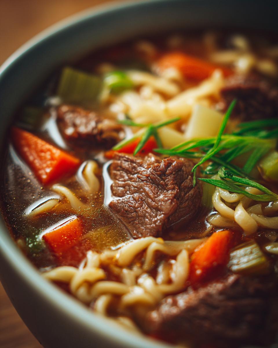 German Beef Noodle Soup - detail 1
