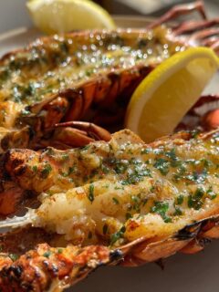 Grilled Lobster Tails with Herb Butter Sauce