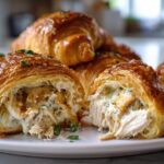 Kip Alfredo Gevulde Croissantrollen