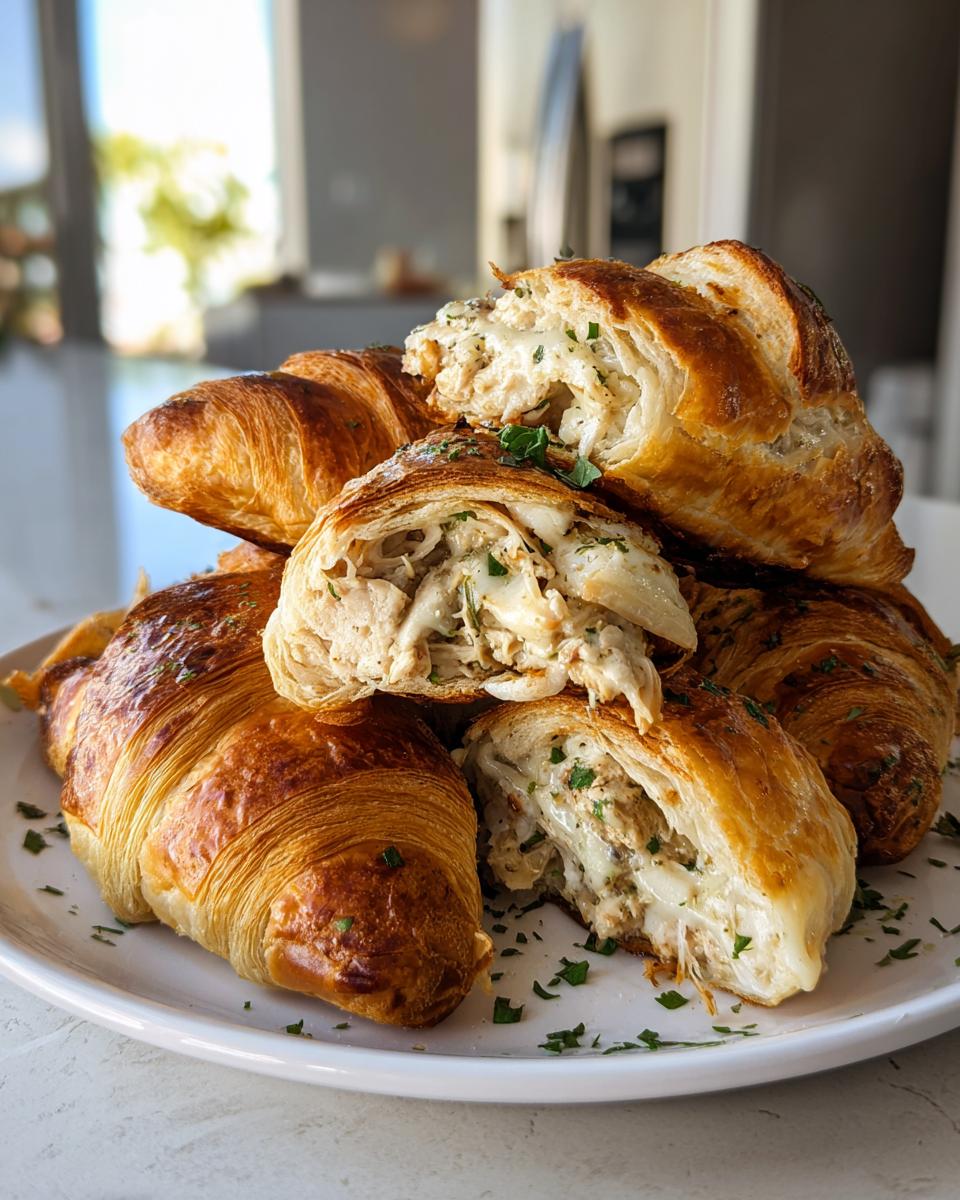Kip Alfredo Gevulde Croissantrollen - detail 4