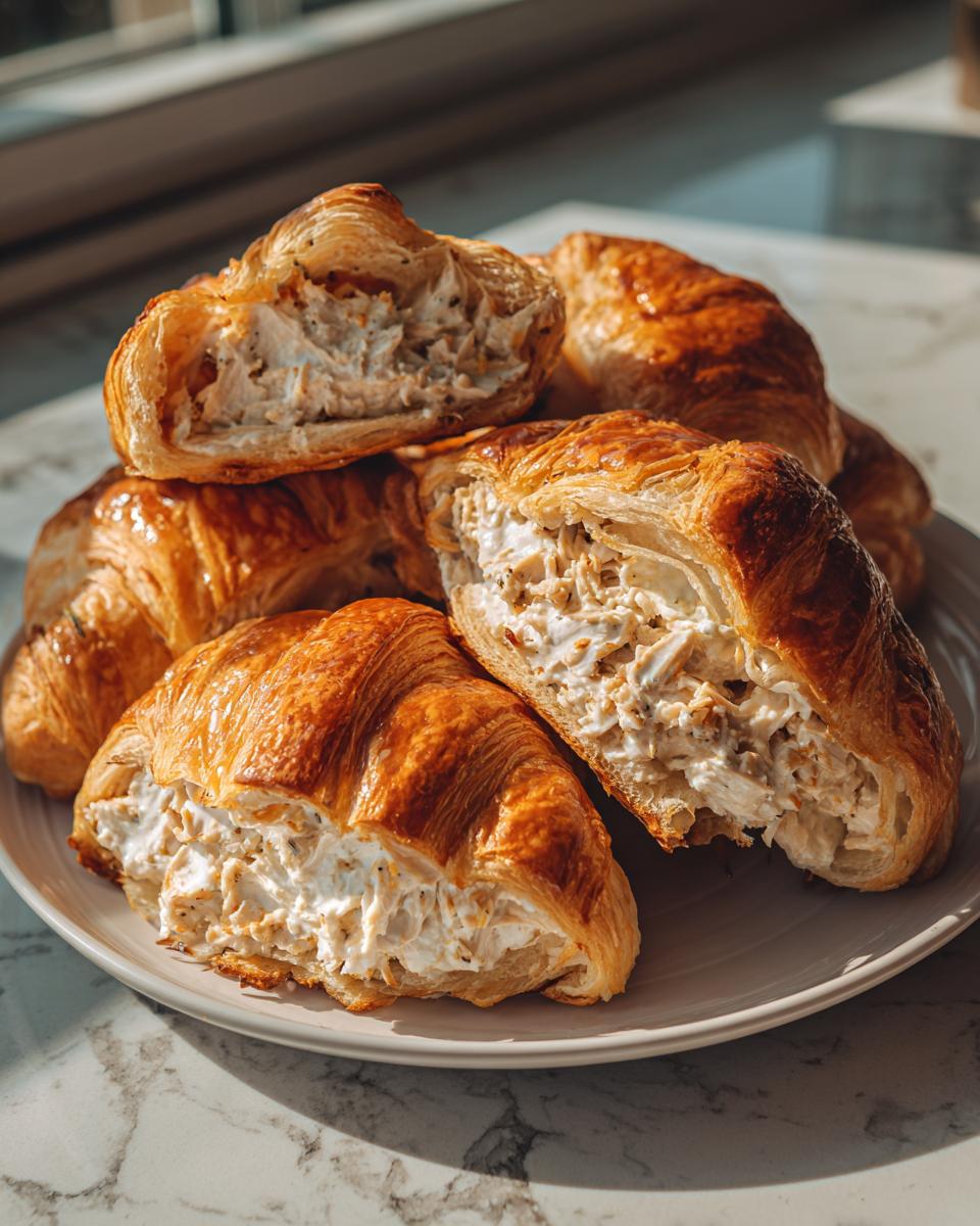 Kip Alfredo Gevulde Croissantrollen - detail 6