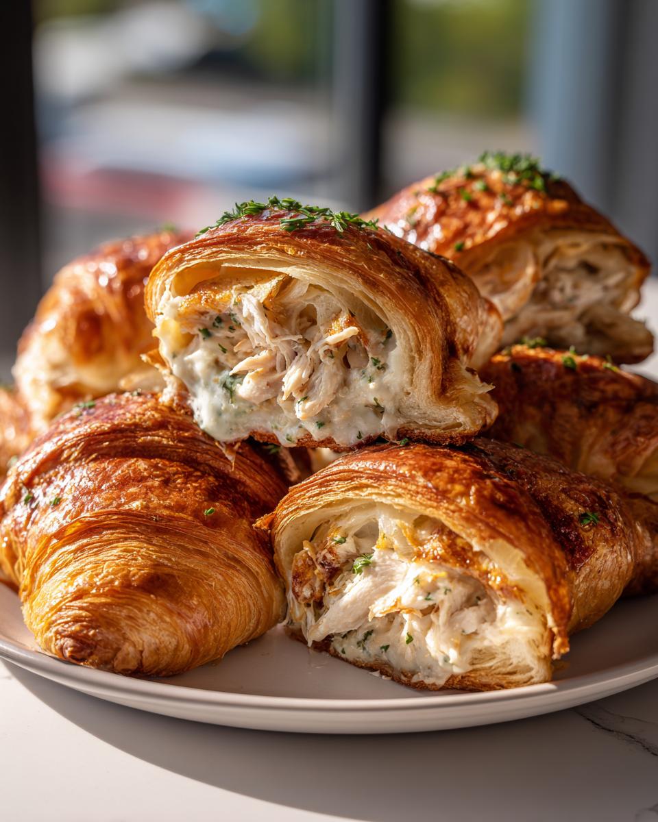 Kip Alfredo Gevulde Croissantrollen - detail 7