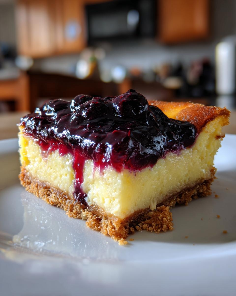 Lemon Cheesecake Squares with Blueberry Topping - detail 1