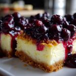 Lemon Cheesecake Squares with Blueberry Topping